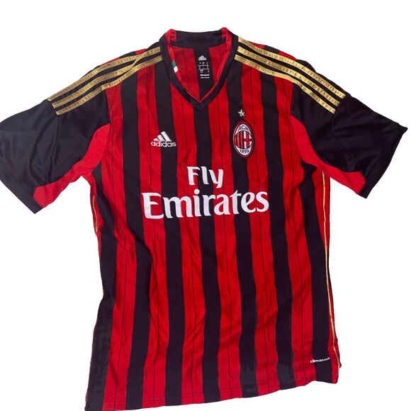 AC Milan Adidas‎ Football Soccer Jersey 2013 2014 Home Size Large el shaarawy - Picture 1 of 10